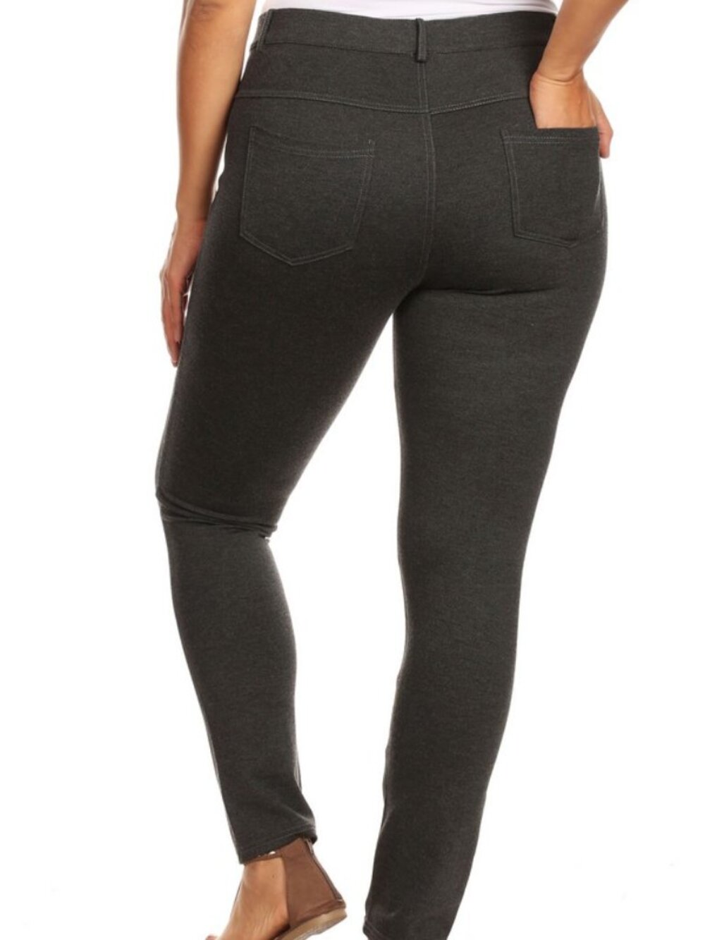 NWT Casual Office Pants Slim Women's Jean Look Buttery Soft Jeggings 01 - Picture 3 of 7